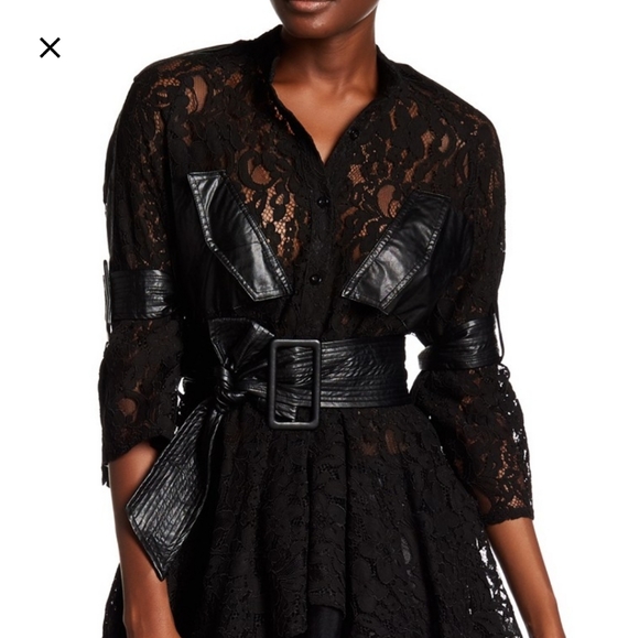 NWT: Cascading Lace and Tulle Shirt Dress - Picture 2 of 6